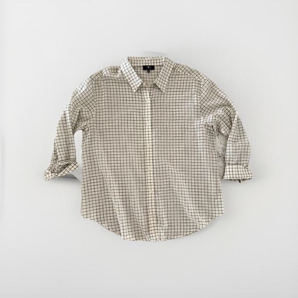 7 For All Mankind Blouse Women’s Size XL Woven Button Down Lightweight Top - Picture 1 of 12